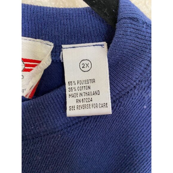 Vintage International Sportswear Blue Sweater Long Sleeve 2X Polyester - Picture 5 of 7